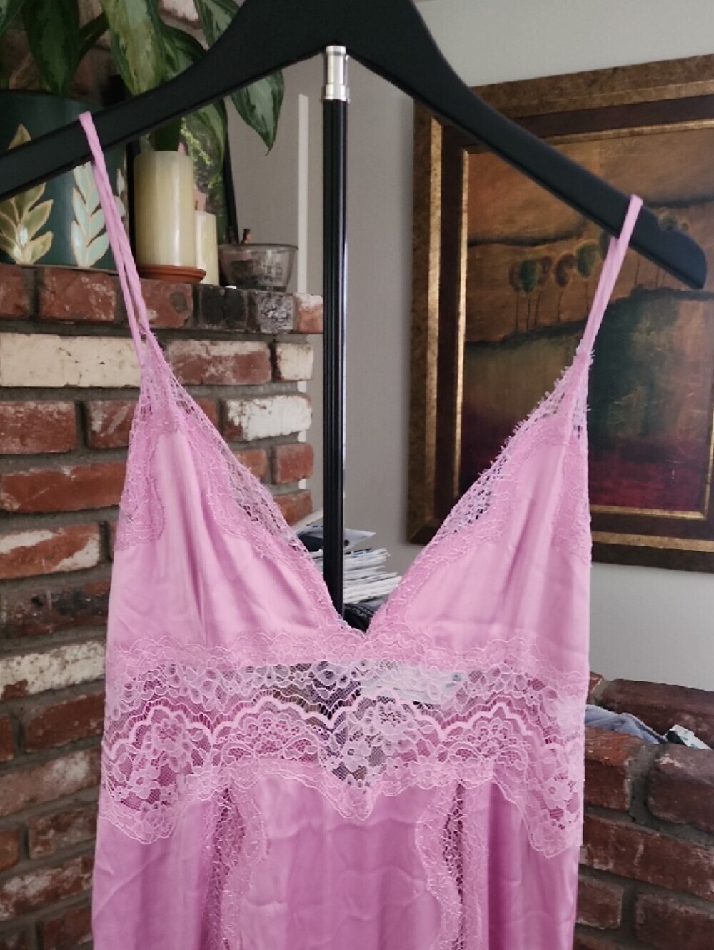 Victoria Secret Pink Lace Trim Satin Nightgown - Women Intimates - Picture 2 of 10